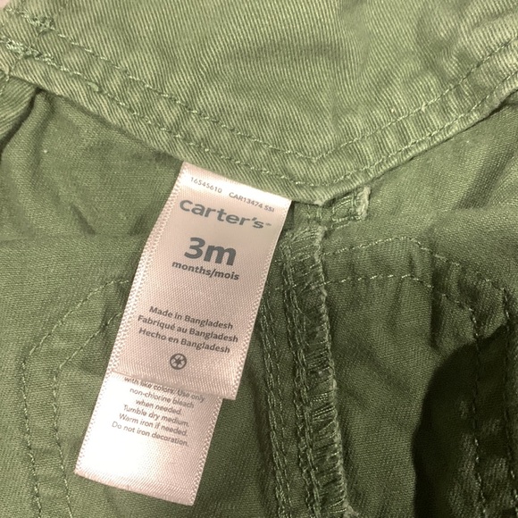 Carters green overalls size 3MO - Picture 5 of 6